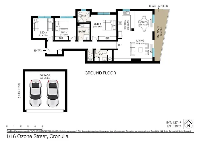 Three-Bedroom Oceanfront Apartment